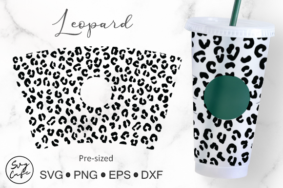24oz Cup Leopard Graphic Templates