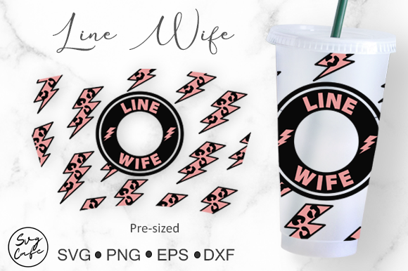 24oz Cup Line Wife Graphics for Creative Publishing