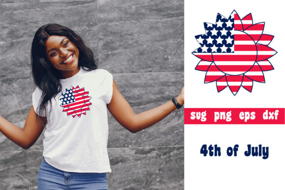 4th of July SVG, Sunflower SVG, Patriotic