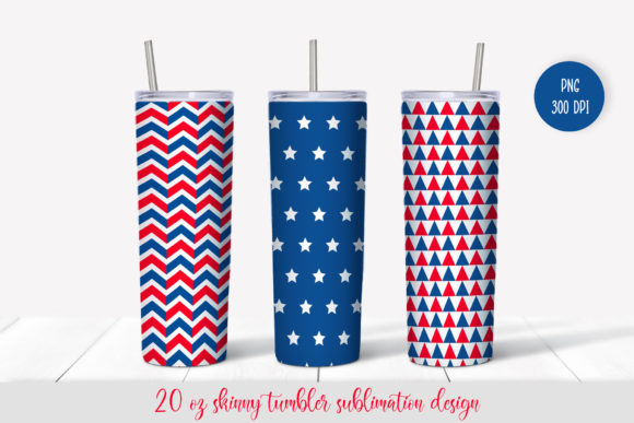 American Patriotic Skinny Tumbler Wrap: Graphics & Crafts for Local Business
