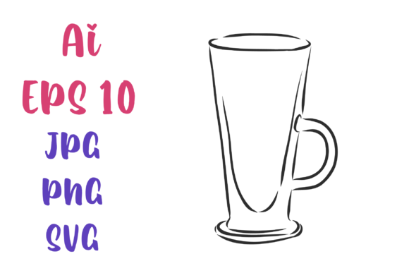 Coffee Cup, Vector Sketch Graphics