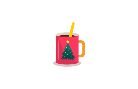 Cup Christmas Tree Icon Graphics
