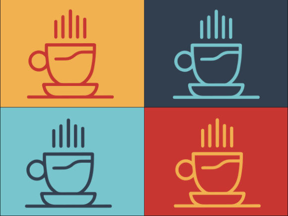 Cup Hot Coffee: Graphics and Logos for Modern Branding
