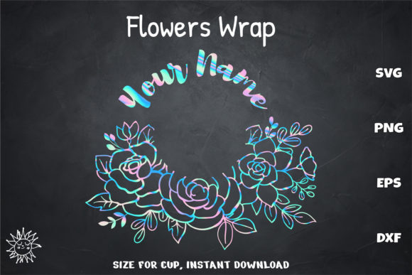 Flowers Custom Text, Venti Cold Cup