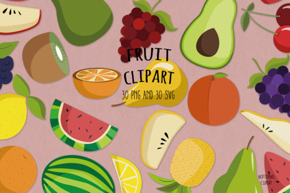 Fruits SVG Clipart Set of 30