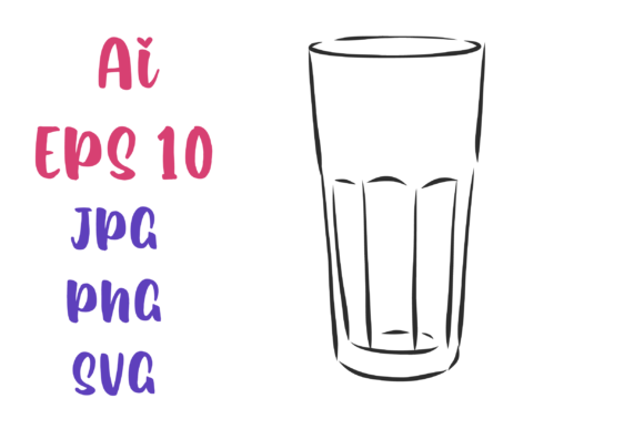 Glass Cup, Vector Sketch: Graphics for Editorial & Web Design