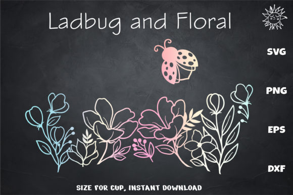 LadyBug Florals Venti Cold Cup 24 Oz. Graphics & Crafts