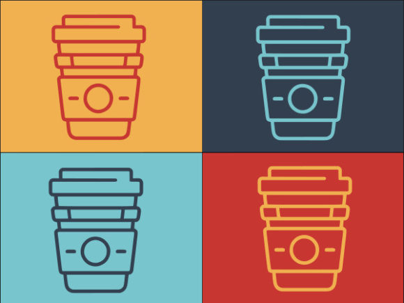 Late Work Coffee Cup Graphics and Logos
