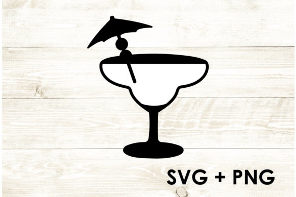 Margarita Cup with Umbrella Olive Cherry Graphics