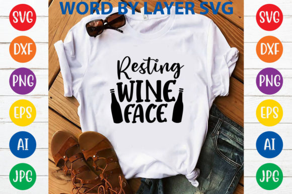 Resting Wine Face Svg Design for Graphics and Tumbler Wraps