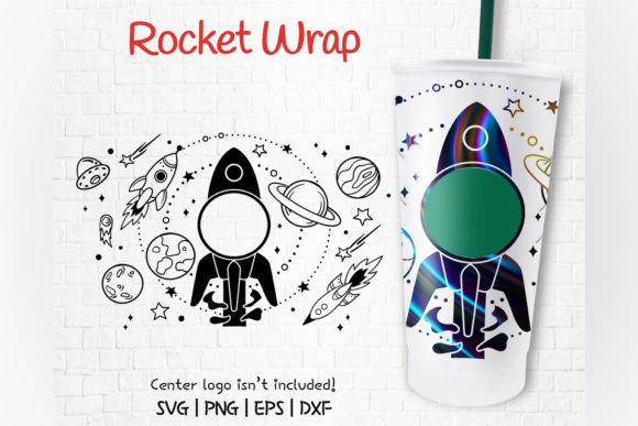 Rocket Galaxy Venti Cold Cup 24 Oz. Graphics and Crafts