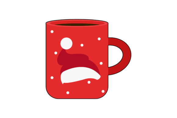 Santa Hat Cup: Graphics for Festive Branding