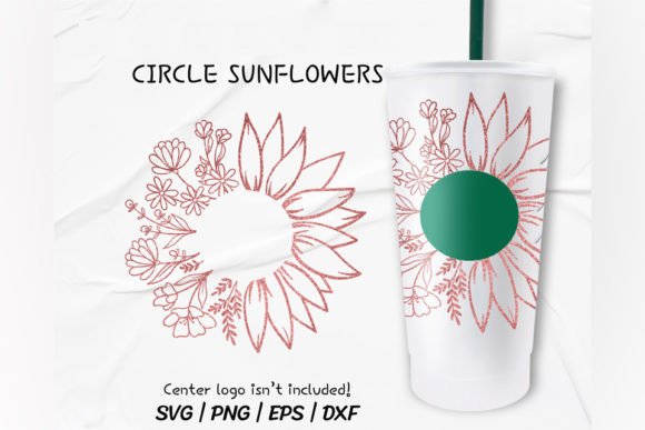 Sunflower X Floral Cold Cup 24 Oz: Graphics and Crafts in One