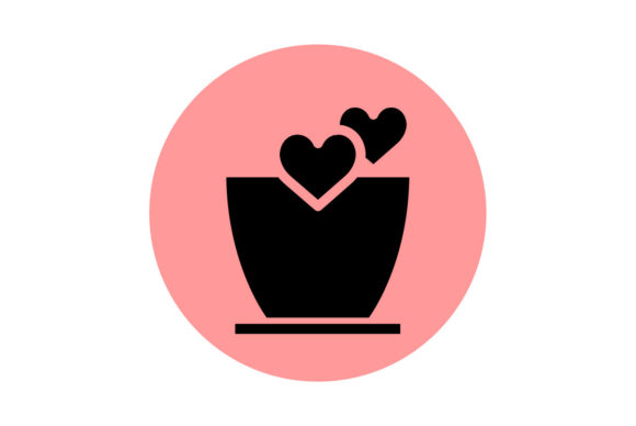 Valentine Icon Cup Solid Color Graphics